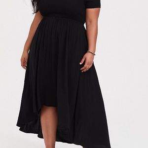 Torrid High low black dress